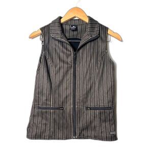 Kerrits Vest Women's Size Small Brown Pinstripe Riding Equestrian Horse Gear